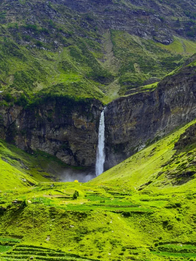 waterfall, nature, travel-himachal waterfall
